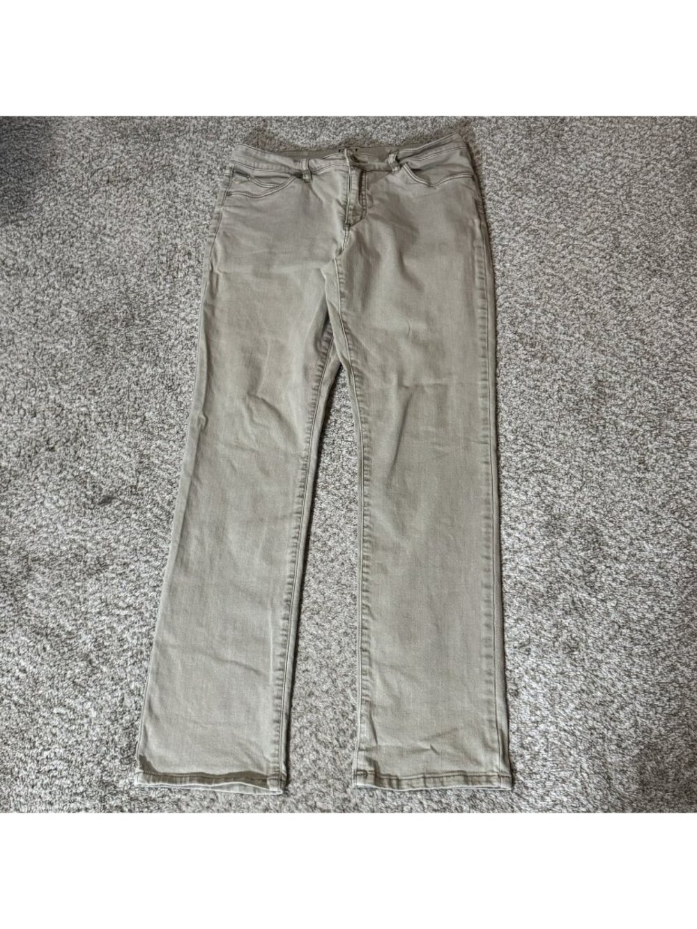 FDJ French Dressing Jeans Women's Size 14Kylie Straight Leg Taupe Denim Pants